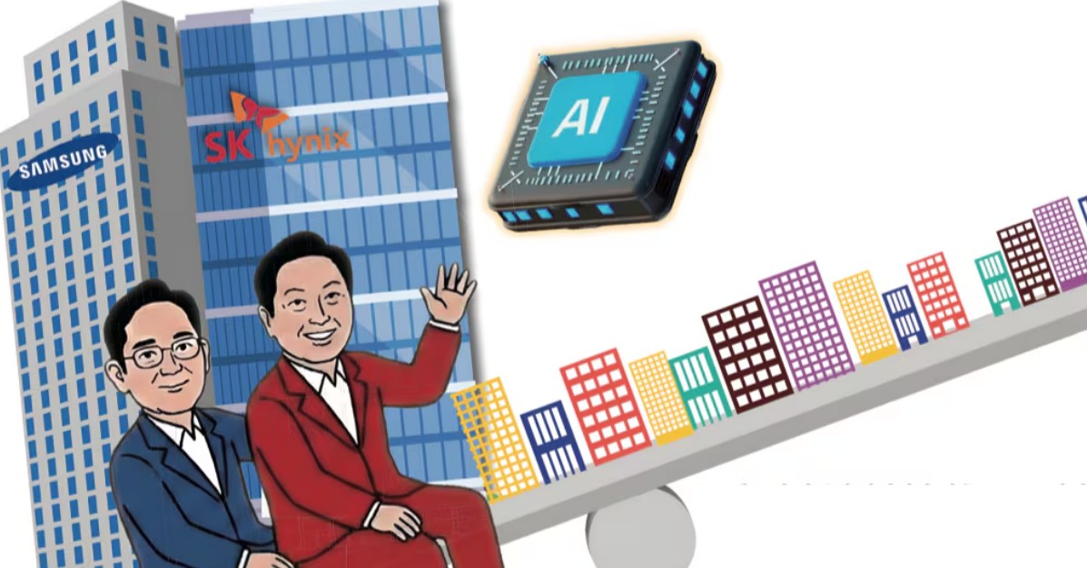 삼성전자·하이닉스, 코스피 전체 시총의 40% 차지 두 기업에 너무 의존하는 한국 경제