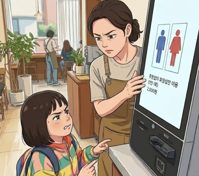공짜 화장실 NO! 화장실 이용료 받는 카페 늘어
